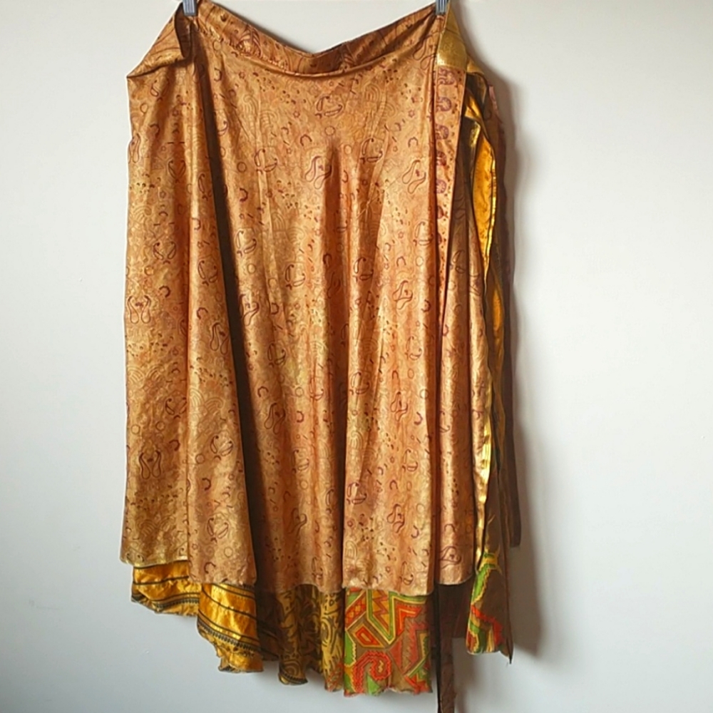 Sari Wrap Skirt Reversible
